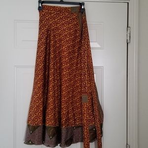 Sari Silk Wrap Skirt